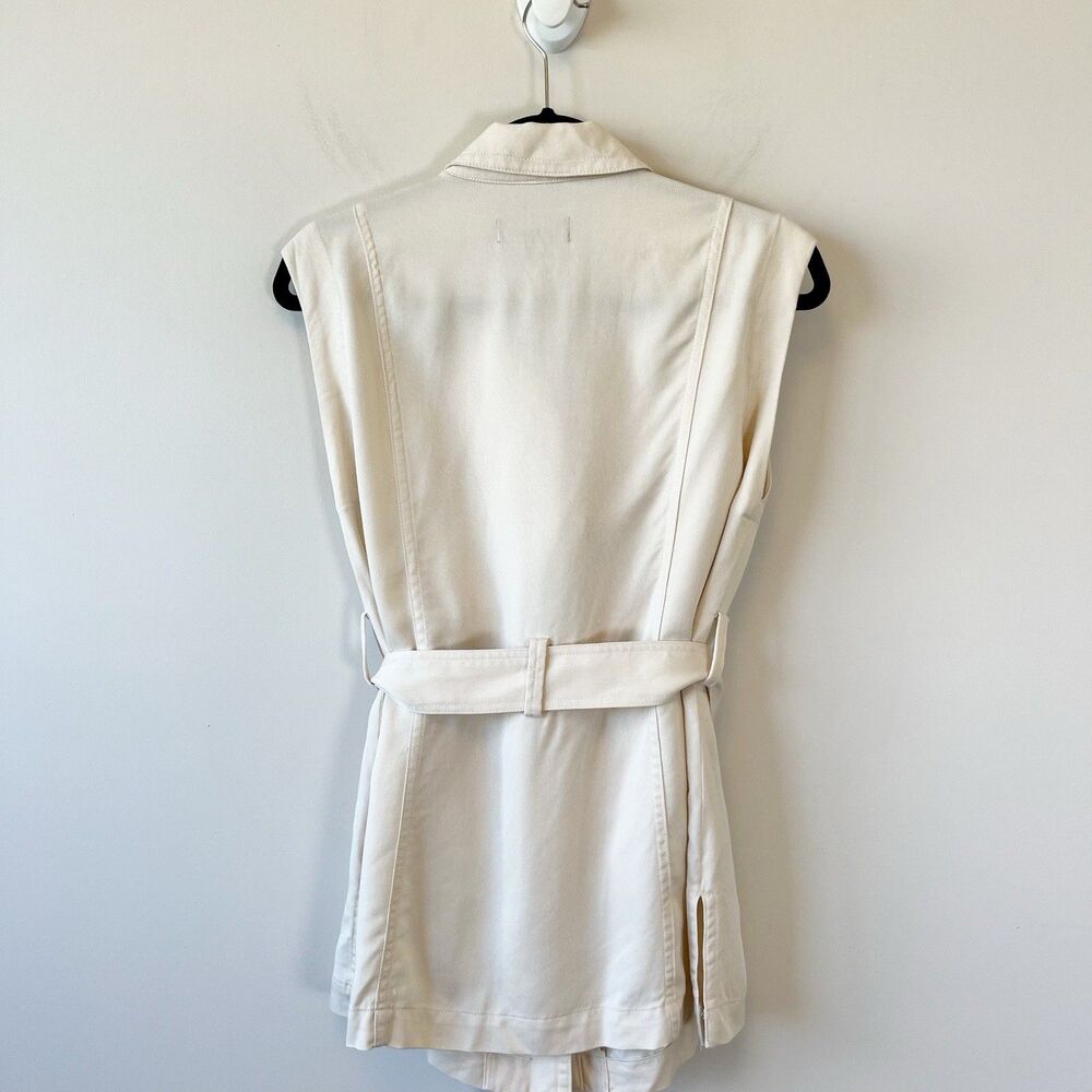 Talbots Tie Waist Vest Cream Resort Safari Outdoors Quiet Luxury Women’s Size 4 - Picture 6 of 13